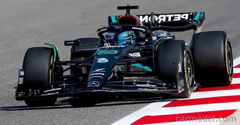 Spark-model Mercedes gp F1 W14 Team Mercedes-amg Petronas Formula One N 63 3rd Spain Gp 2023 George Russell 1:18 Matt Black