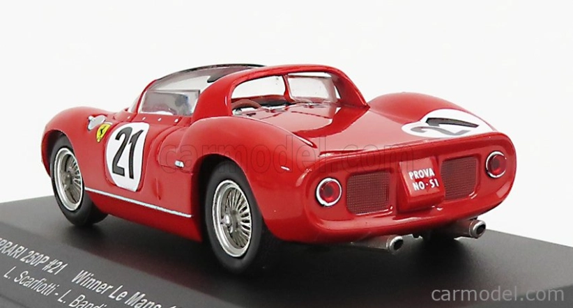 Ixo-models Ferrari 250p Spider 3.0l V12 Team Ferrari Spa Sefac N 21 Winner 24h Le Mans 1963 L.scarfiotti - L.bandini 1:43 Červená