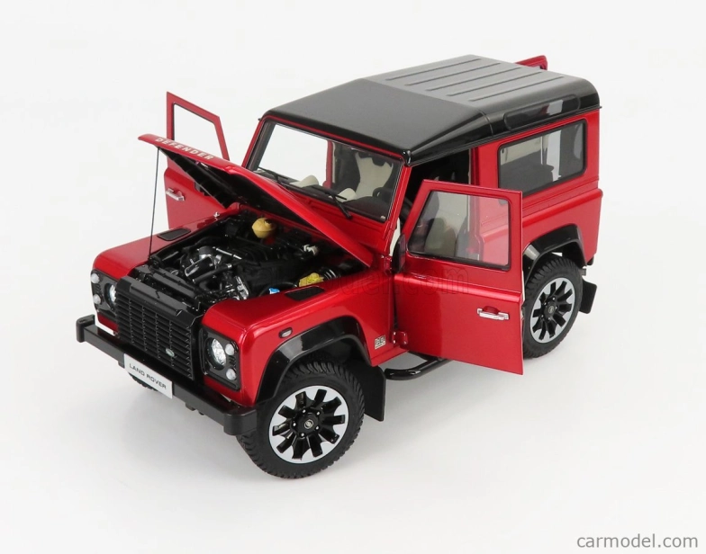 Lcd-model Land rover Defender 90 Works V8 70th Edition 2018 1:18 Red