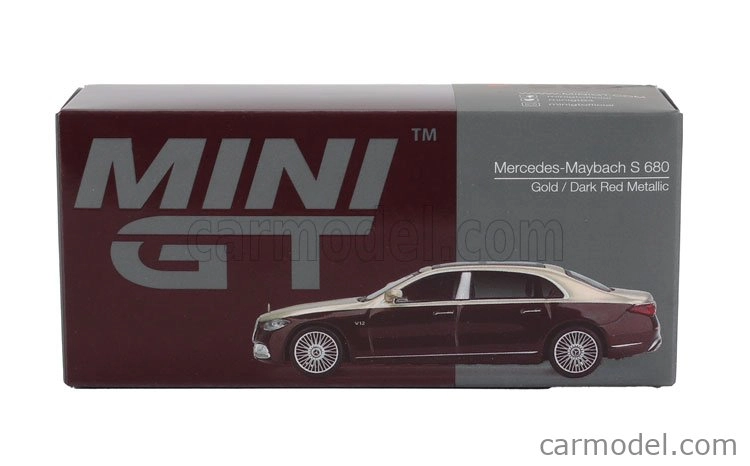 Mini-gt Mercedes Benz S-class S680 Maybach V12 (x223) Lhd 2024 1:64 Zlatá červená