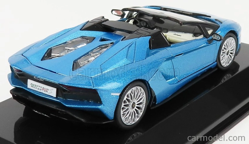Edícia Lamborghini Aventador S Roadster 2017 - Con Vetrina - S vitrínou 1:43 Blue Met
