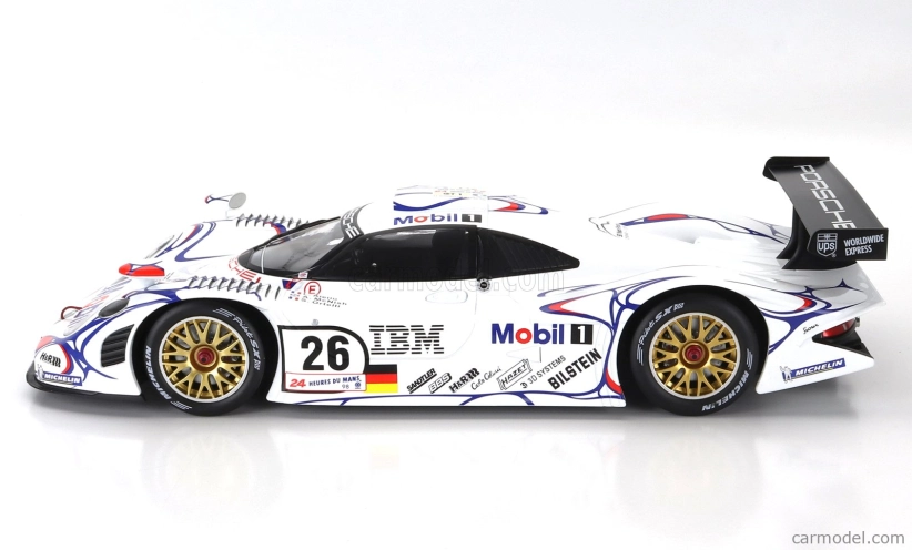 Werk83 Porsche 911 Gt1-98 3.2l Turbo Team Porsche Ag Mobil-1 N 26 Winner 24h Le Mans 1998 Allan Mcnish - Laurent Aiello - Stephane Ortelli 1:12 Biela Modrá Červená