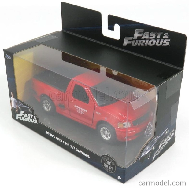 Jada Ford usa Brian's F-150 Svt Pick-up Lightning The Racer Edge 1999 - Fast & Furious I (2001) 1:32 Červená Černá