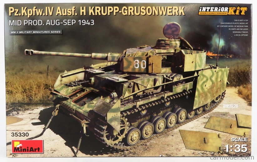 Miniart Krupp Grusonwerk Tank Panzer Iv Ausf H Military 1940 1:35 /