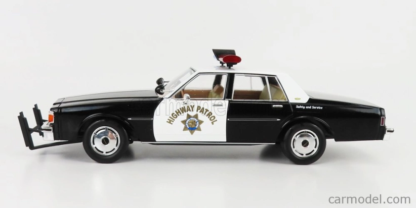 Greenlight Chevrolet Caprice Police California Highway Patrol 1989 1:18 Černá Bílá