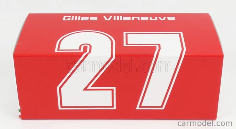 Brumm Ferrari F1 126ck Turbo N 27 Gp Kanada Montreal 1981 Alettone Danneggiato Dal Giro (kolo) 39 Al 54 Gilles Villeneuve - S figúrkou vodiča 1:43 Červená