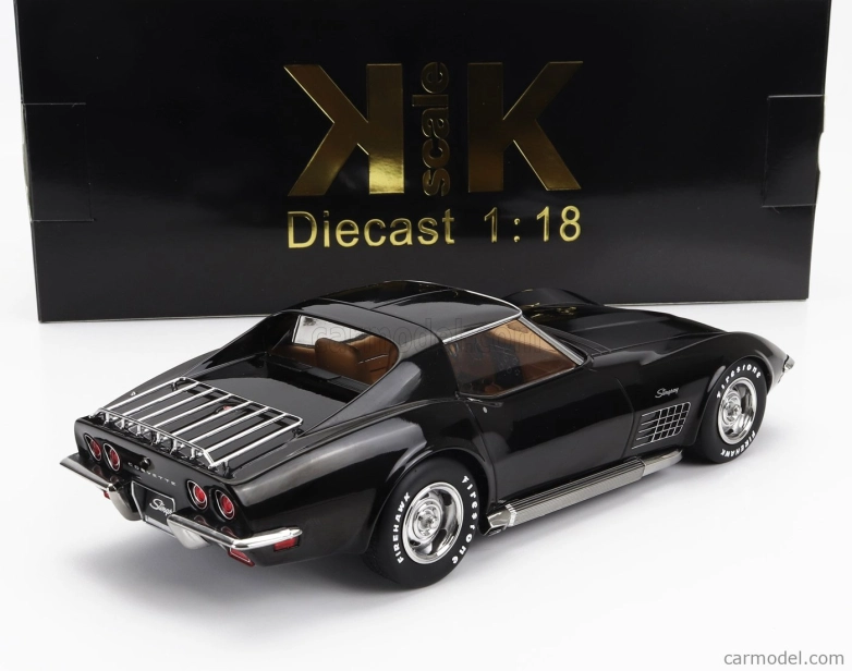 Chevrolet Corvette C3 1972 v mierke Kk - s odnímateľnou strechou 1:18 čierny