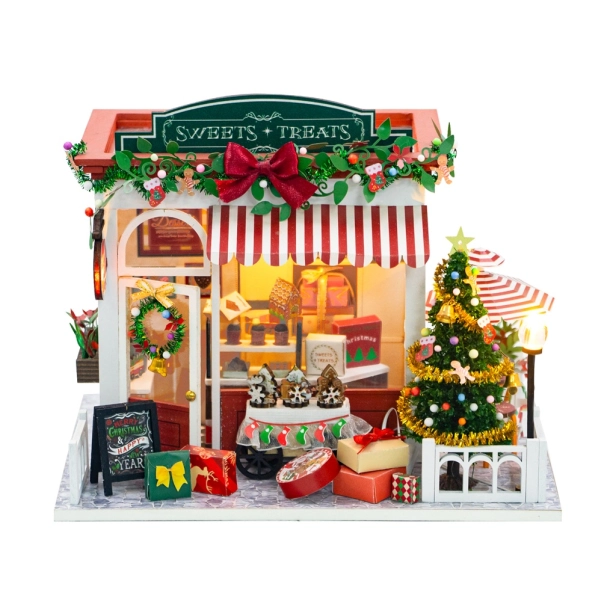 2Kids Toys miniatúrny domček Vianočný obchod s cukrovinkami