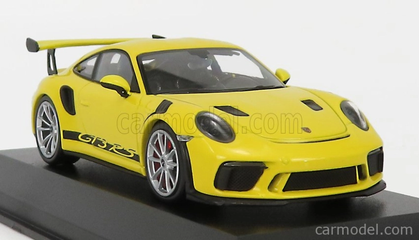 Minichamps Porsche 911 991-2 Gt3 Rs Coupe 2018 - Silver Rims 1:43 Závodní Žlutá