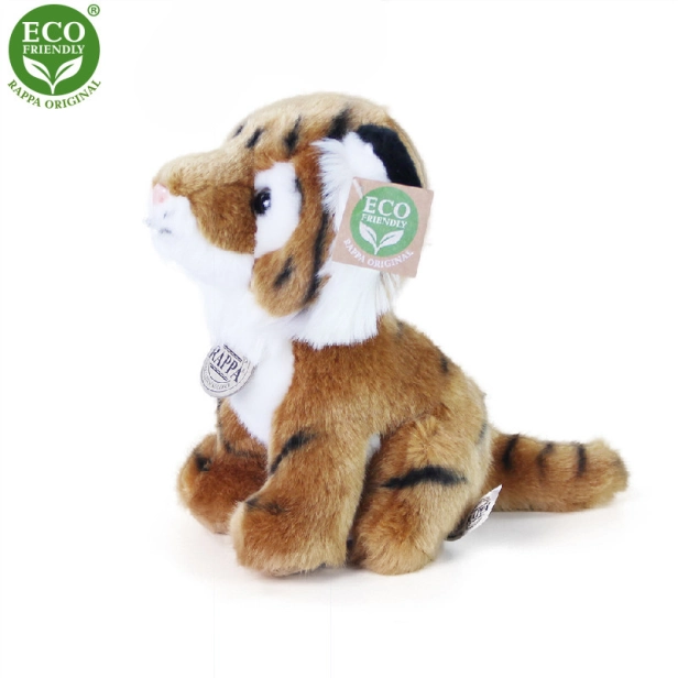 Rappa Plyšový tygr sedící 18 cm ECO-FRIENDLY