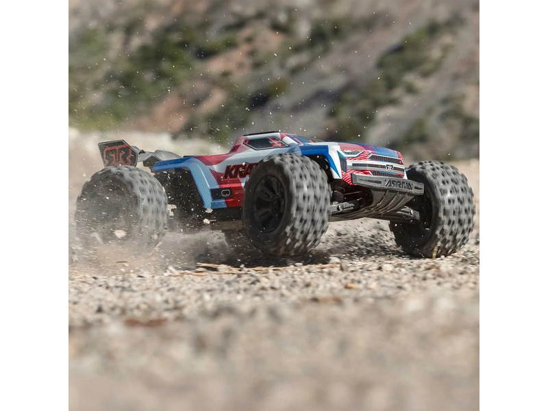 RC auto Arrma Kraton 6S V6 BLX 1:8 4WD RTR, modrá/růžová