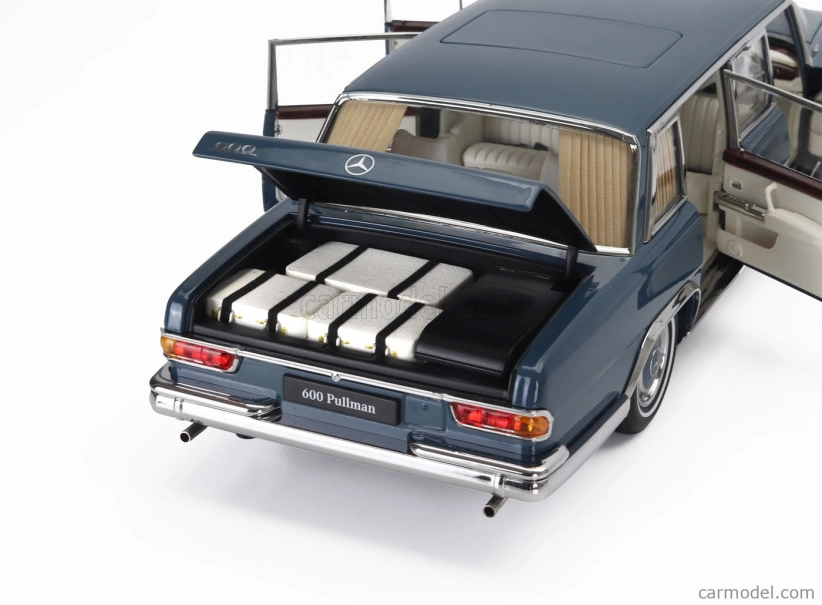 Nzg Mercedes Benz S-class 600 Lwb Pullman (w100) 1963-1981 1:18 Svetlomodrá
