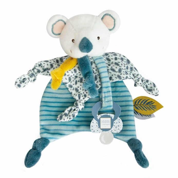 Doudou Darčeková sada – Hračka s úchytom na cumlík koala Yoca 20 cm – poškodený obal