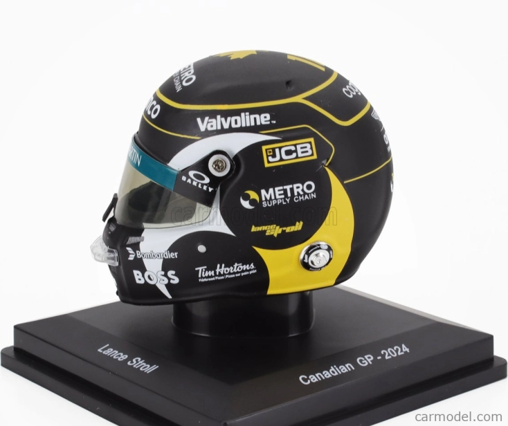 Spark-model helma Bell Casco Helma F1 Lance Stroll Team Aramco Cognizant Aston Martin N 18 Canada Gp 2024 1:5 Black