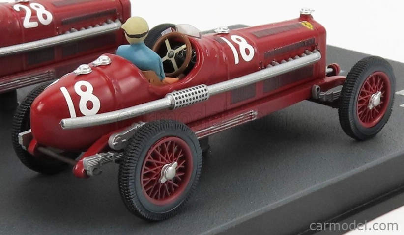Rio-models Alfa romeo F1 2x P3 Scuderia Ferrari N 18 Víťaz Tripoli Gp 1934 Varzi + P3 N 28 2. Tripoli Gp 1934 Moll 1:43 Red