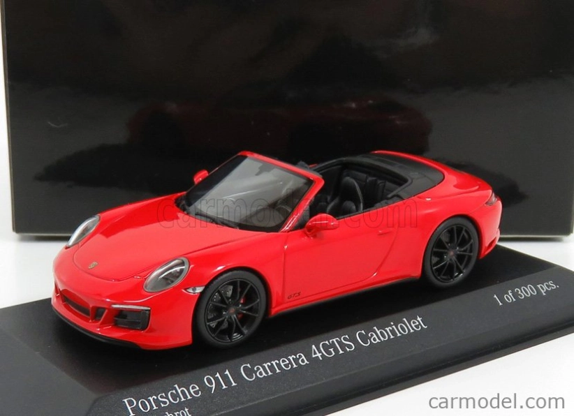 Minichamps Porsche 911 991-2 Carrera 4 Gts Cabriolet 2017 1:43 Red