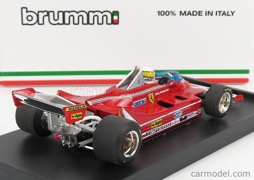 Brumm Ferrari F1 312t5 N 1 Argentina Gp 1980 Jody Scheckter - With Driver Figure 1:43 Red