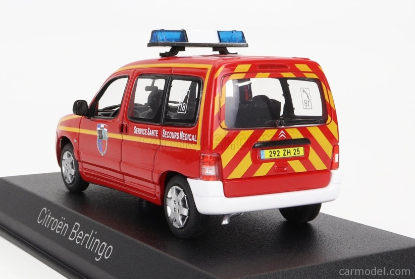 Norev Citroen Berlingo Pompiers Secours Medical 2004 1:43 červená biela