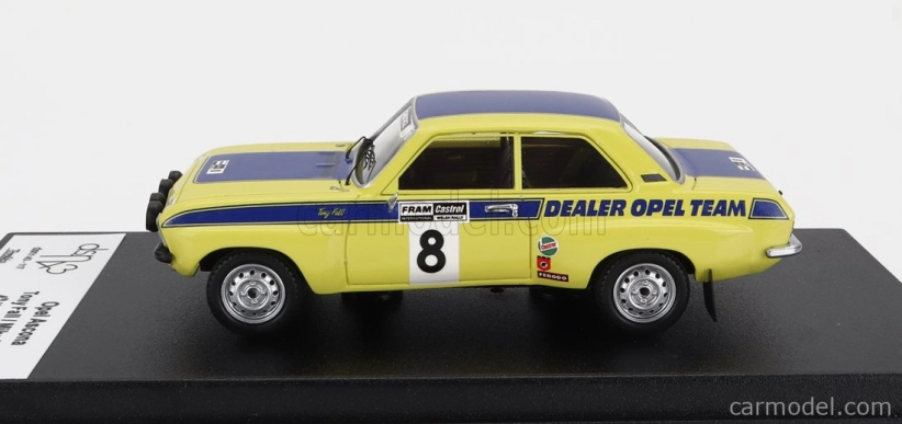 Trofeu Opel Ascona (night Version) N 8 Rally Welsh 1974 T.fall - M.broad 1:43 Žlutá Modrá