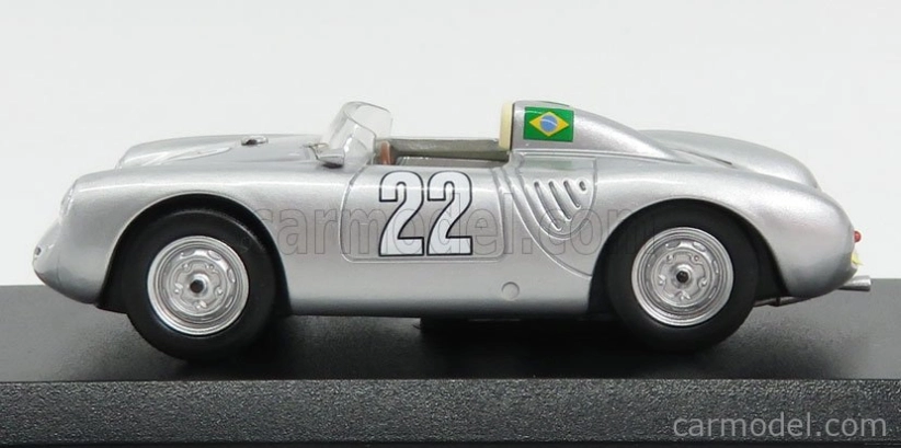 Najlepší model Porsche 550rs N 22 Víťaz 10h Messina 1958 Heinz - Strahle 1:43 Striebro