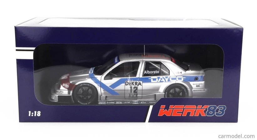 Werk83 Alfa romeo 155 V6 Ti Team Schubel Engineering Dayco N 12 Dtm Itc Season 1995 Michele Alboreto 1:18 Stříbrná Modrá Červená