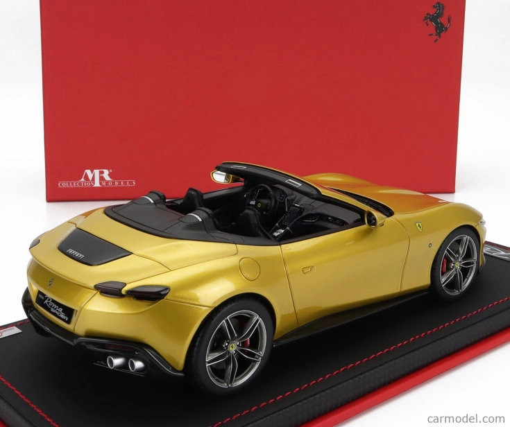Mr-models Ferrari Roma Spider Open 2020 - Con Vetrina - With Showcase 1:18 Giallo Montecarlo - Žlutá Met.
