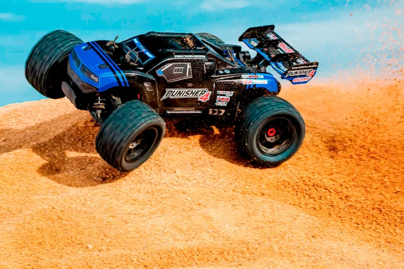 RC auto PUNISHER-4 Monster Truck 4WD 3-4S RTR, zelená