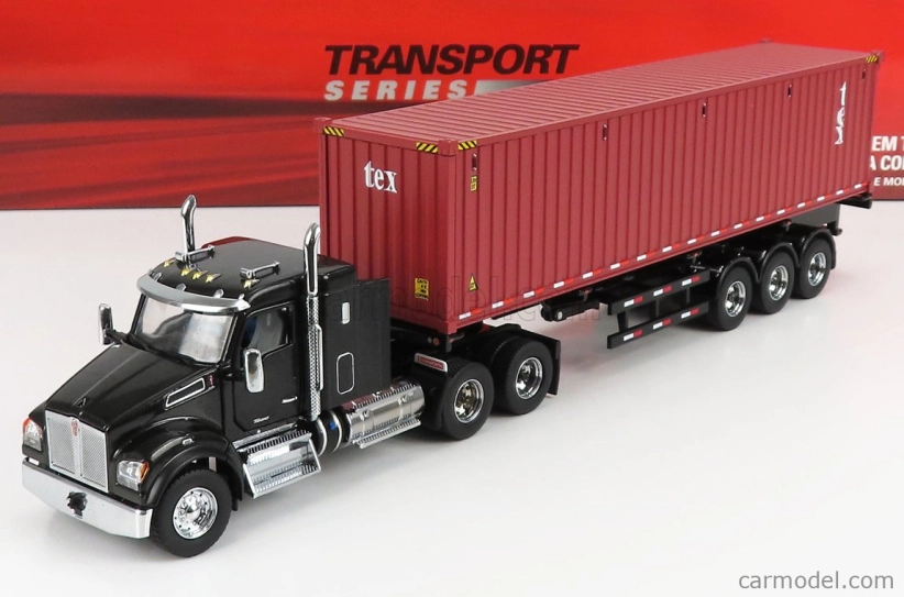 Dm-models Kenworth T880 Sbfa Truck Container 40 1990 1:50 Černá Hnědá