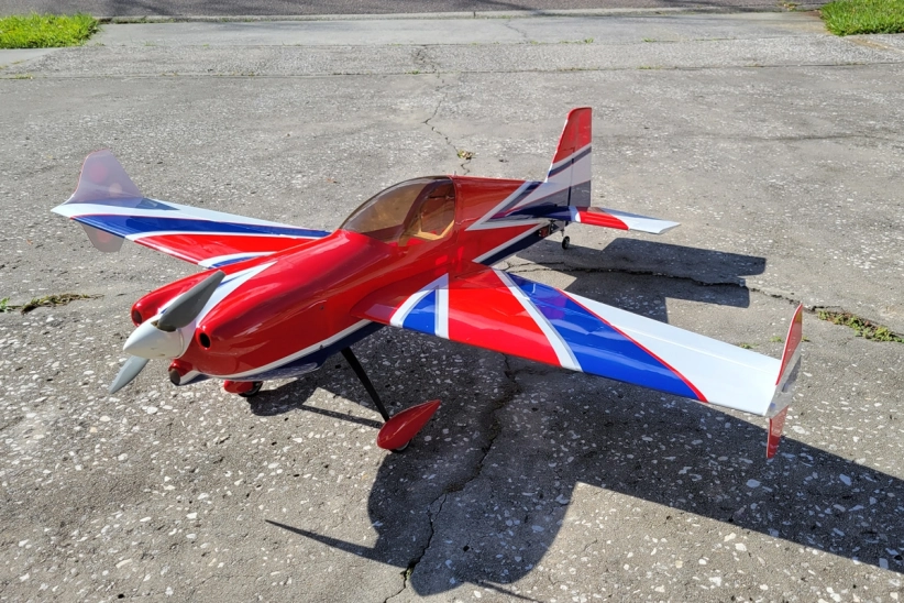 RC letadlo 48" MXS EXP V2 1,21m, červená/bílá/modrá