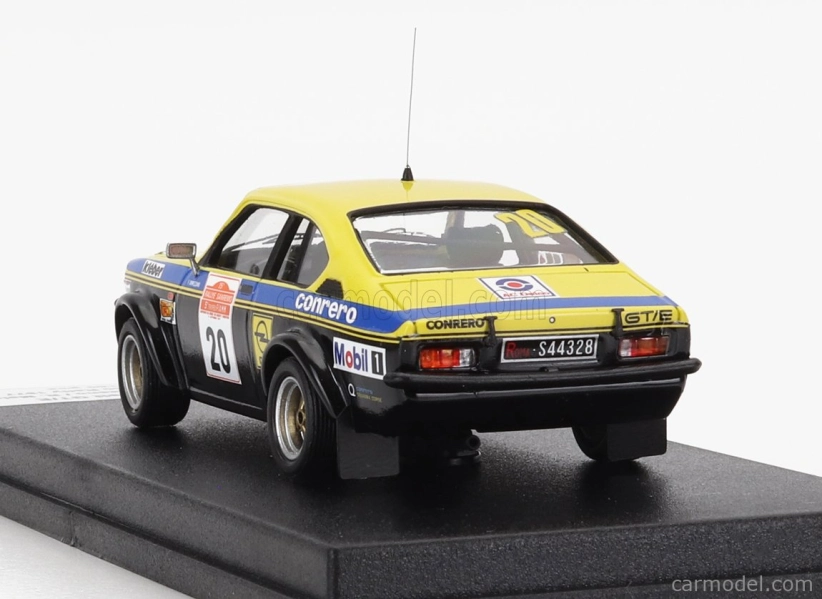 Trofeu Opel Kadett Gt/e (night Version) N 20 Rally Sanremo 1977 F.ormezzano - R.meiohas 1:43 Žlutá Černá