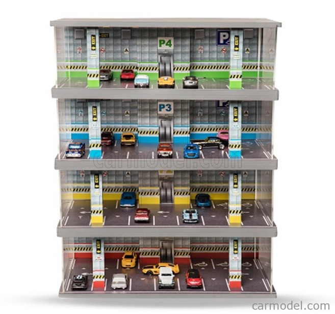 Atlantic Vetrina display box Diorama Parcheggio 4 Piani - Parking 4 Floor - Cars Not Included - Lungh.lenght Cm 43.0 X Largh.width Cm 25.0 X Alt.height Cm 56.0 1:64 Různé