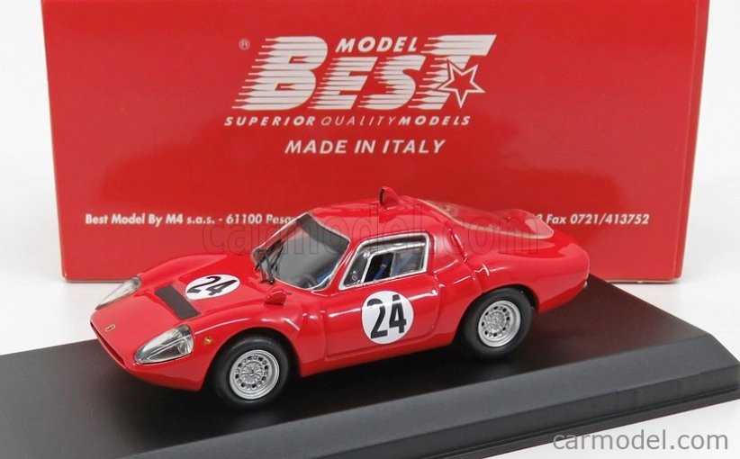 Najlepší model Fiat Abarth Ot1300 N 24 Winner Trento-bondone 1968 Karl Federhofer 1:43 Červená