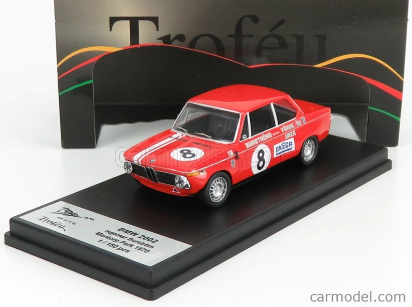 Trofeu BMW 2002 Ti N 8 Rally Mantorp Park 1970 I.burstrom 1:43 Red