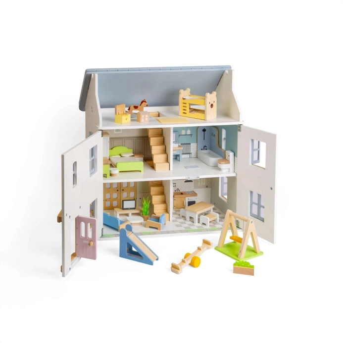 Bigjigs Toys Dřevěný nábytek do domečku pro panenky Koupelna