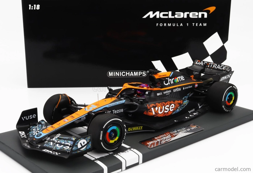 Minichamps Mclaren F1 Mcl36 Team Mclaren N 3 Abu Dhabi GP 2022 Daniel Ricciardo 1:18 Oranžová svetlo modrá