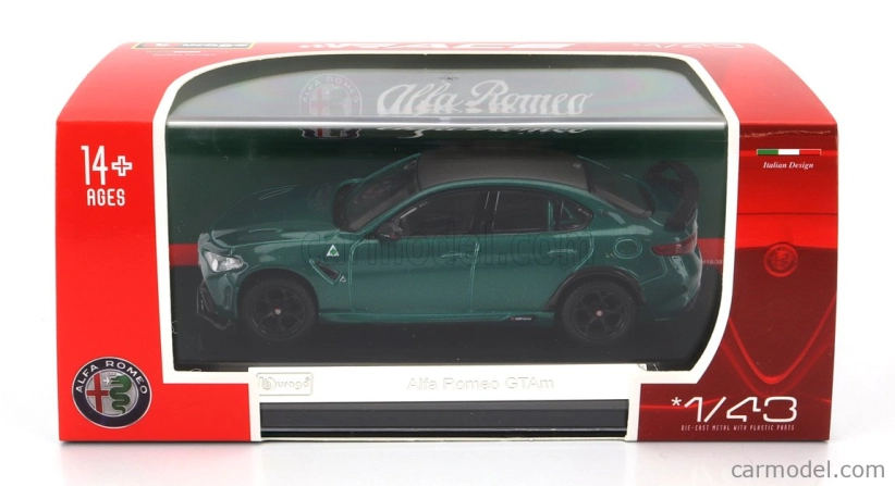 Bburago Alfa romeo Giulia Gtam 2020 1:43, zelená