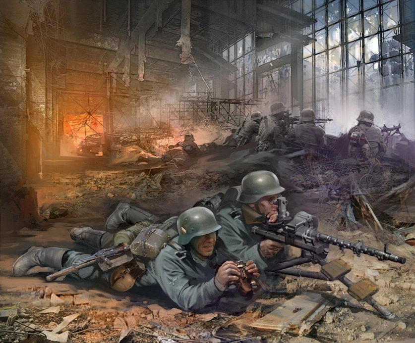 Zvezda kulomet MG-34 s vojáky východní fronta 1941 (1:72)