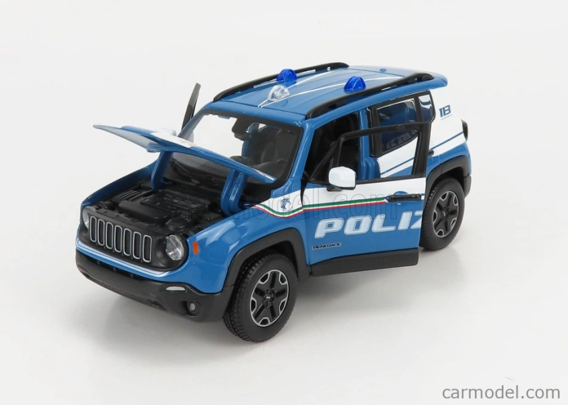 Maisto Jeep Renegade Polizia 2017 1:24 svetlomodro-biela