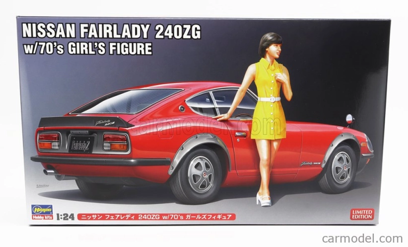 Hasegawa Nissan Fairlady 240zg Coupe With 70s Girl Figure 1972 1:24 /