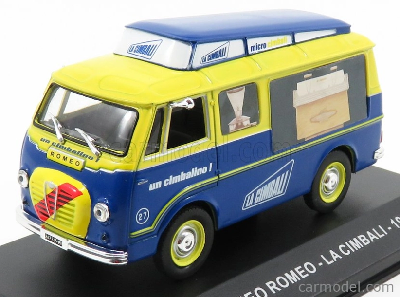 Edicola Alfa romeo Romeo Furgone Van - La Cimbali 1955 1:43 Modro-žltá