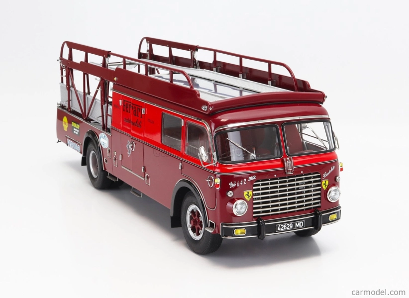 Cmc Fiat 642rn2 Truck Bartoletti F1 Ferrari Car Transporter 1957 1:18 Červená