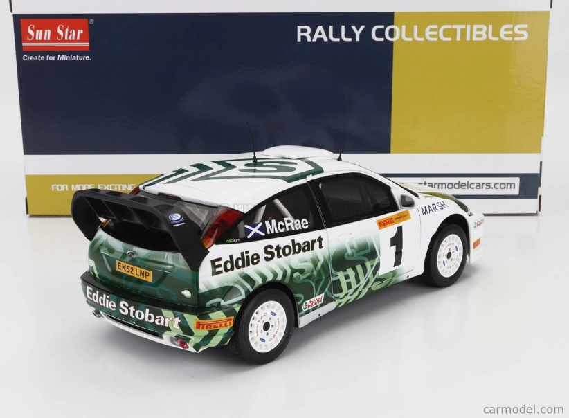 Sun-star Ford england Focus Rs Wrc 03 N 1 Rally Pirelli International 2005 Colin Mcrae 1:18 Bílá