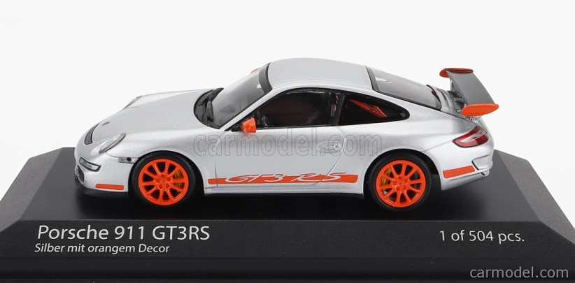 Minichamps Porsche 911 997 Gt3 Rs Coupe 2006 1:43 strieborná oranžová