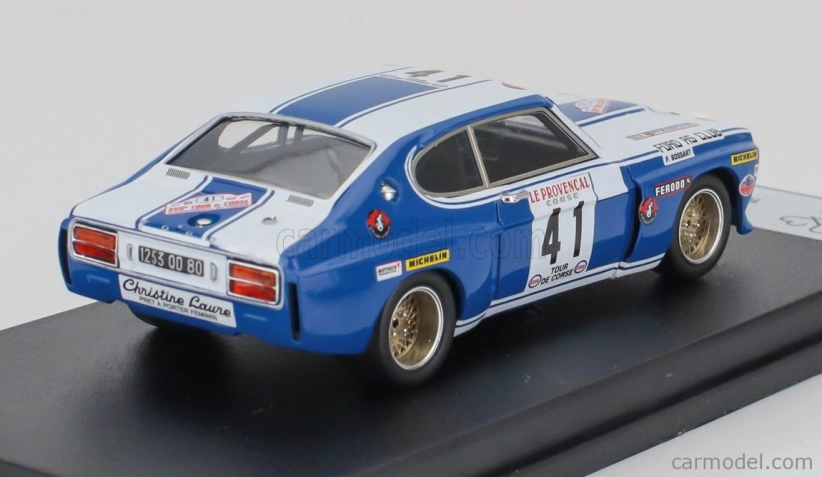 Trofeu Ford england Capri 2600 Rs (night Version) N 41 Rally Tour De Corse 1973 Yves Tilliez - Hirtz 1:43 Modrá Bílá