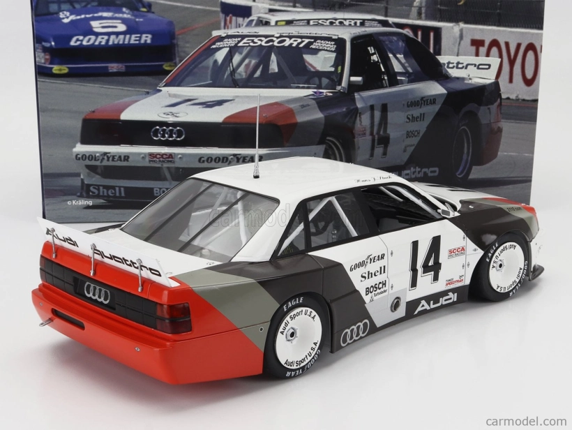 Werk83 Audi 200 Quattro Team Audi Sport N 14 Winner Cleverland Trans-am 1988 Hans Joachim Stuck 1:18 Biela Sivá Červená