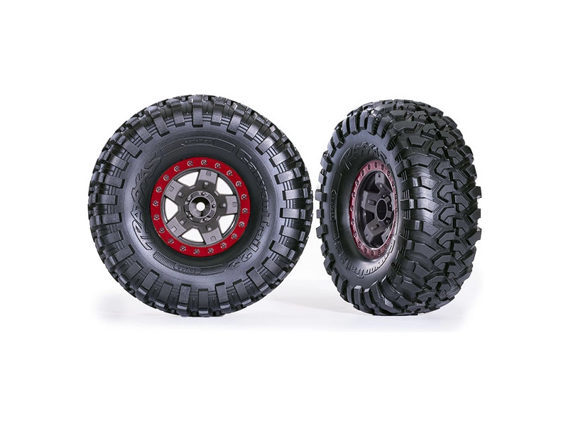 Traxxas kolo 2.2", disk TRX-4 Sport šedý/červený, pneu Canyon Trail (2)