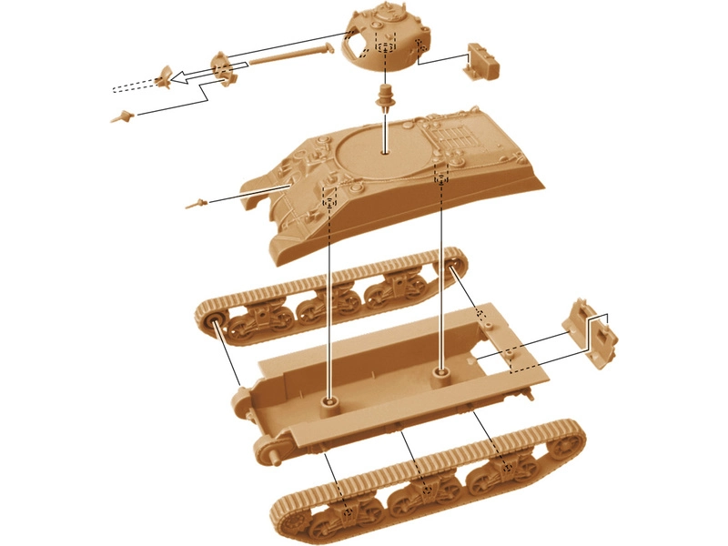 Italeri Easy Kit – M4A2 SHERMAN III (1:72)