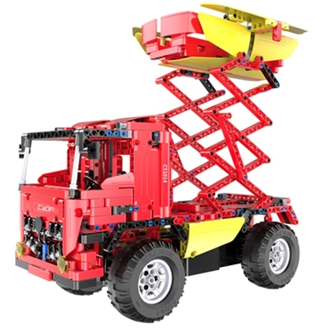 RC stavebnice Míchačka a auto se zvedací plošinou