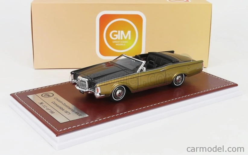 Great-iconic-models Lincoln Continental Mark Iii Convertible 1971 1:43 Černé Zlato
