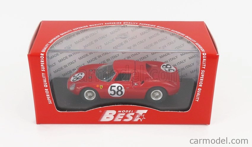 Best-model Ferrari 250lm 3.3l V12 Team N.a.r.t. N 58 24h Le Mans 1964 J.rindt - D.piper 1:43 Red